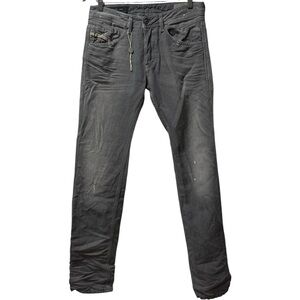 NWT RARE‎ Diesel Belther Linen Blend Jeans W29 Gray Slim D.N.A Mutation Italy